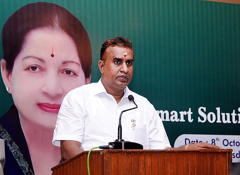 State Municipal Administration minister S P Velumani (Photo | File)