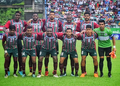 Mohun Bagan football team (Photo | Twitter/@MohunBagan)