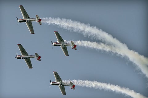 Hindustan Aeronautics Ltd (HAL) has joined hands with Defence Ministry to host Aero India 2019, the expo that showcases latest technologies and products in country's aerospace engineering. (Photo | Nagaraja Gadekal/EPS)