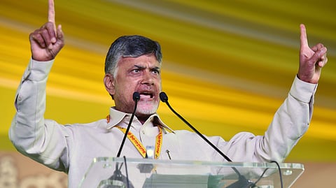 Former Andhra Pradesh Chief Minister and TDP supremo Chandrababu Naidu.