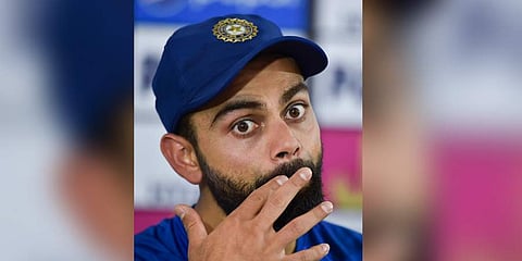 Indian cricket team's captain Virat Kohli at a media interaction after practice session ahead of their first T20 international series cricket match against Australia at the Dr. YS Rajasekhara Reddy ACA VDCA Cricket Stadium in Vizag Saturday Feb 23 2019. (