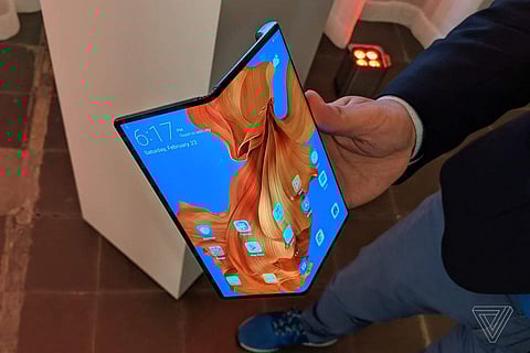 Chinese technology giant Huawei recently unveiled its first 5G foldable phone at USD 2,607 (1.85 lakh  (Photo | Twitter)