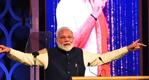 Prime Minister Narendra Modi addresses the Rising India Summit in New Delhi Monday Feb 25 2019. | PTI