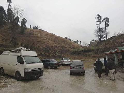 Pakistani reporters wait for a permission from authorities to visit the area of an Indian airstrike, at Jaba near Balakot, Pakistan, Tuesday, Feb. 26, 2019. | AP