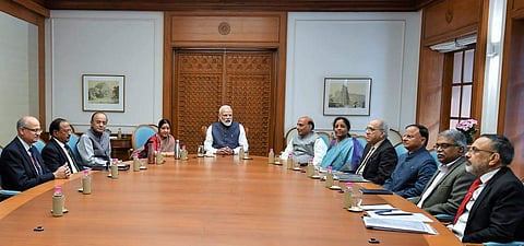 Cabinet Committee on Security Meeting held at PM Narendra Modi's residence. (Photo | Twitter)