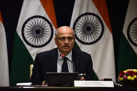 Vijay Gokhale, Foreign Secretary briefs media about the air strike in POK . (Express Photo | Parveen Negi.)