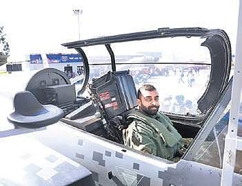 Abhay Ashvin in the Saab cockpit