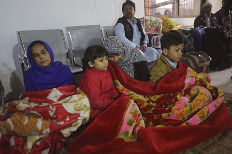 Indian passengers wait at Lahore railway station to travel to India, in Pakistan, Thursday, Feb. 28, 2019. The Pakistan government temporally suspended the Pakistan-Indian bound Samjhuta Express. (Photo| AP)