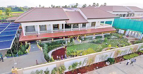 Newly-built house of YSRCP president Y S Jagan Mohan Reddy at Tadepalli near Vijayawada I Express