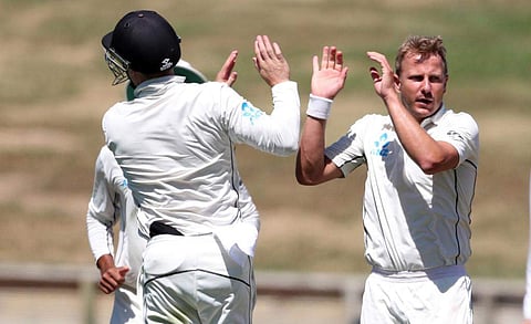 Neil Wagner celebrates a wicket. (Photo | Twitter/ICC)