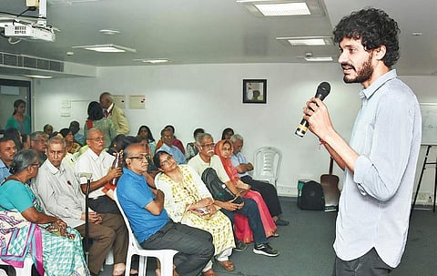 A music therapy session was held at Kauvery Hospital for dementia patients  Ashwin Prasath