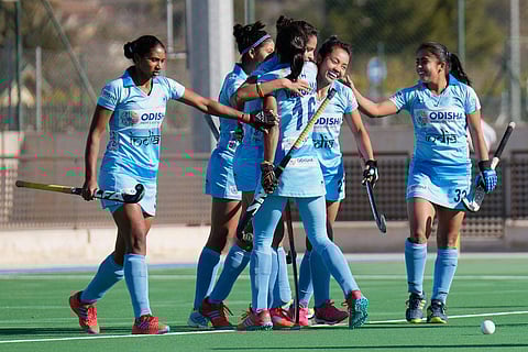 File image of Indian women's hockey team. (Photo|Facebook/ Hockey India)