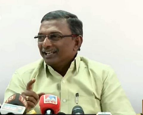Travancore Devaswom Board President A Padmakumar (Photo | YouTube screengrab)