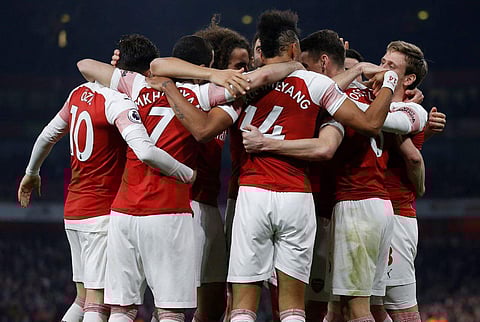 Mesut Ozil showed Arsenal coach Unai Emery just what he has to offer, scoring one goal and setting up another to help spark a 5-1 win over Bournemouth in the Premier League on Wednesday. (Photo | Twitter/Arsenal FC)