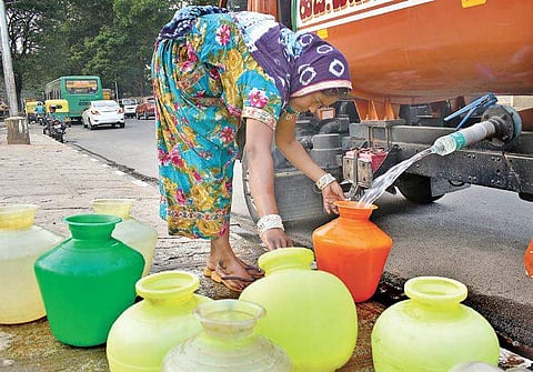 While the rate for 6,000 litres of water (one load) in Bellandur is now B1,500,  it was B600 till recently, say residents | FILE PHOTO