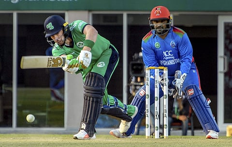 Ireland's Andrew Balbirnie plays a shot during the ODI cricket match against Afghanistan in Dehradun Sunday March 10 2019. | PTI