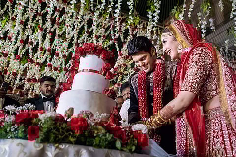 Actors Arya and Sayyeshaa Saigal got married on March 10 in an intimate Muslim wedding held at Taj Falaknuma Palace, Hyderabad.