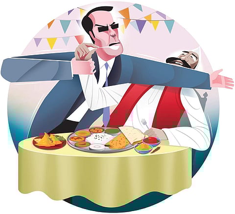 Plates full for food department