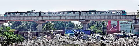 The waste dump yard at Kalamasser. (Photo | Arun Angela, EPS)
