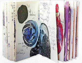 A piece by Bracha on white canvas.