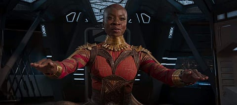 Danai Gurira in 'Black Panther'. (YouTube screengrab)