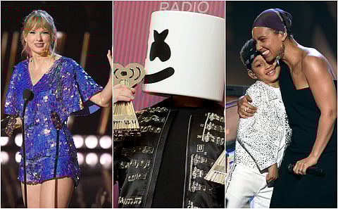 Check out photos from the 6th edition of the iHeartRadio Music Awards! The premier music event was held at the Microsoft Theater in Los Angeles, on 14 March 2019. (L-R: Winners of the night Taylor Swift, Marshmello and Alicia Keys/ AP Photos)