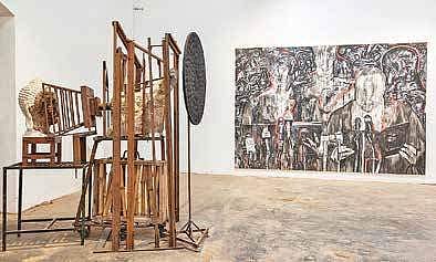 The Buddha installation.