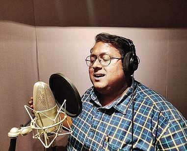 Sunil Koshy at the recording