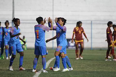 The last two matches at the SAFF Championship have seen India seize the initiative in attack right from the word go. (Photo | Indian Football Team Twitter)