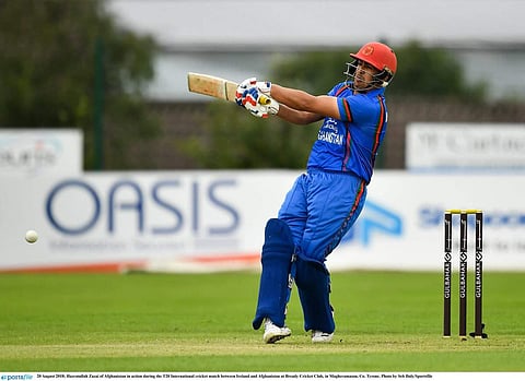 Afghan batsman Hazratullah Zazai (Photo | Twitter @ICC)