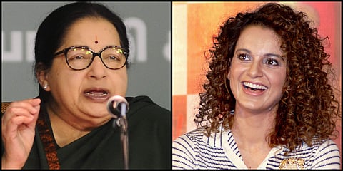 (L-R) Late Tamil Nadu CM Jayalalithaa; actress Kangana Ranaut. (Photos | EPS)
