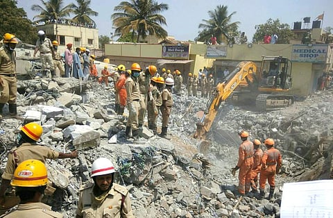Dharwad building collapse spot