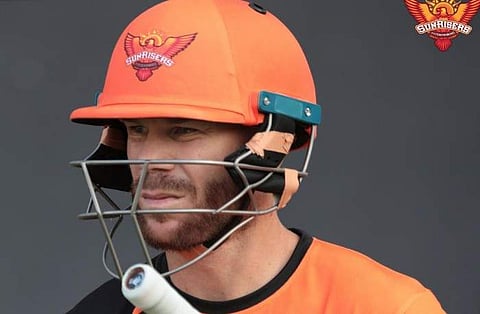 All eyes will be on David Warner as SRH step out to face KKR (Photo | Twitter@SunRisers)