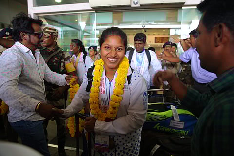 A team of Tamil Nadu athletes returned home with three gold, 17 silver, and six bronze medals at the Special Olympics World Summer Games, which was held in Abu Dhabi, UAE from March 14 to 21, 2019. (Photo | Sunish P Surendran, EPS)