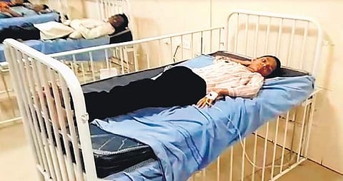 Children from Anjuman Khadil Musalmin admitted due to food poisoning at Niloufer Hospital in Hyderabad on Sunday | Express