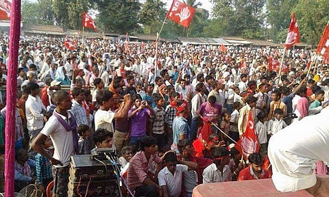 Image of a CPI supporters used for representational purpose (Photo | CPI Bihar Facebook)