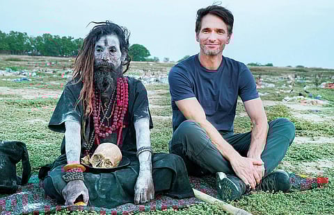 Todd Sampson with Aghori sadhu.
