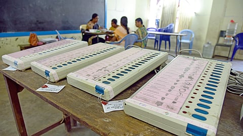 Electronic Voting Machines inside a polling station. Image used for representational purposes only.
