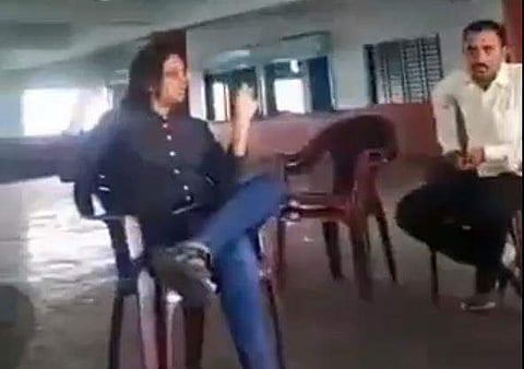 IPS officer Bhagyashree Navtake as seen in the alleged video.