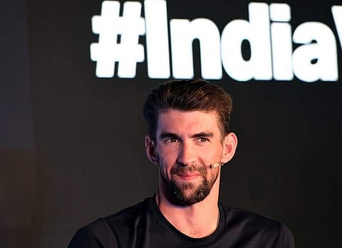 Chris Morris' fan moment with Michael Phelps