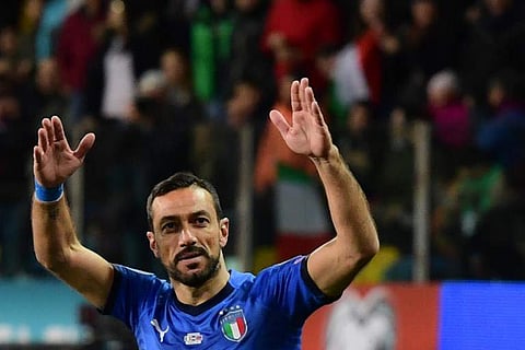 Italy's forward Fabio Quagliarella. (Photo | AFP)