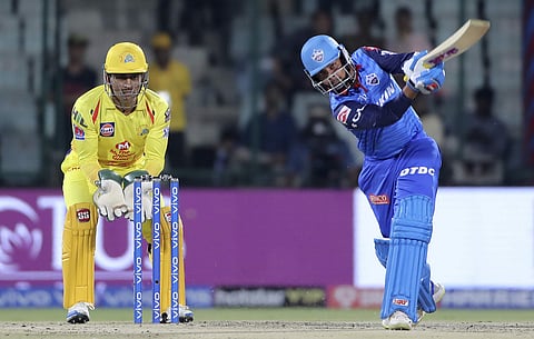 After winning the toss and electing to bat, DC went off to a great start with Prithvi Shaw leading the charge. He hit three consecutive fours off Shardul Thakur in the second over of the innings. (Photo | AP)