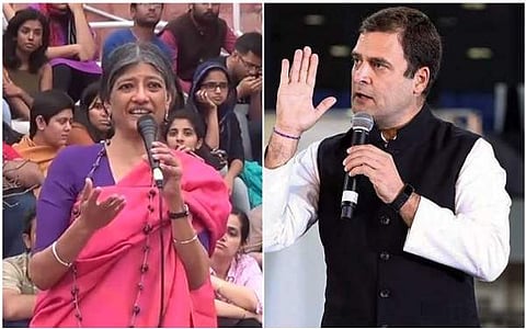 Economist Jayati Ghosh (L) offers a workable model instead of Rahul Gandhi's (R) NYAY scheme.