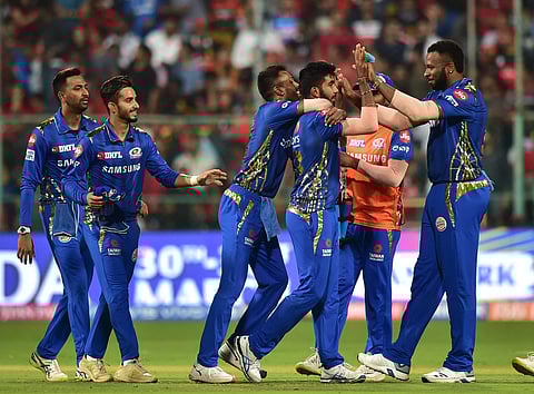 Bumrah singlehandedly won it for MI with superb 17th and 19th overs. (Photo | PTI)