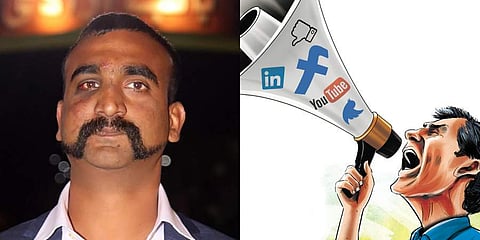 Social media users wasted no time in giving away that sensitive information about Abhinandan, without realising that whatever they posted were available for a global audience. (Photo | PTI and Express Illustration)