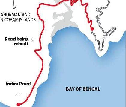The route map of the road.