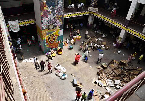 The area where flower vendors earned their bread and butter was turned upside down on Friday. | Pushkar V