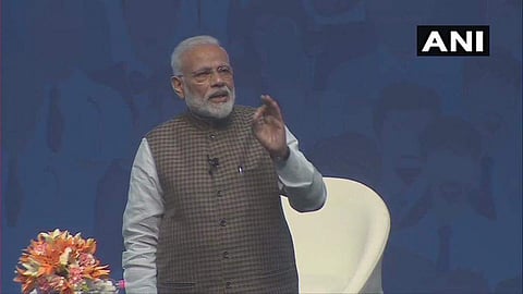 PM Modi speaking at Main Bhi Chowkidar event in New Delhi.