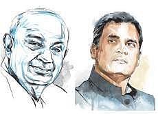 JD(S) chief HD Deve Gowda and Rahul Gandhi