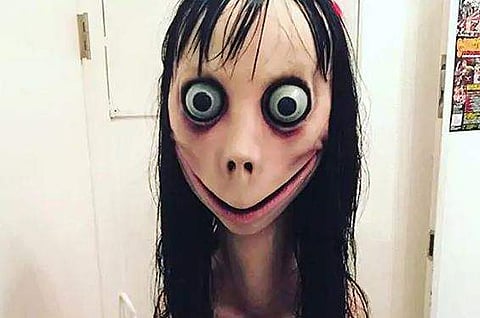 An image of the sculpture, which is the face of the Momo challenge (Photo | Instagram)